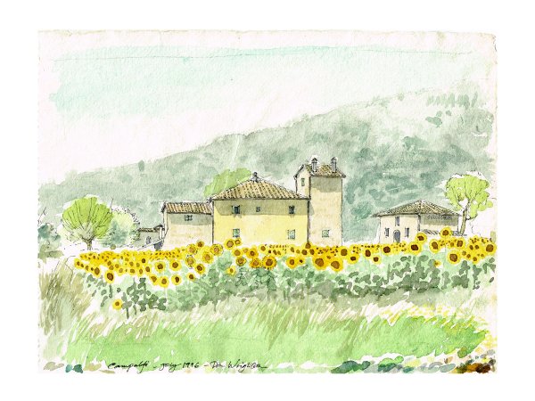 Campalfi in sunflowers | A rambling farmhouse by the river Merse