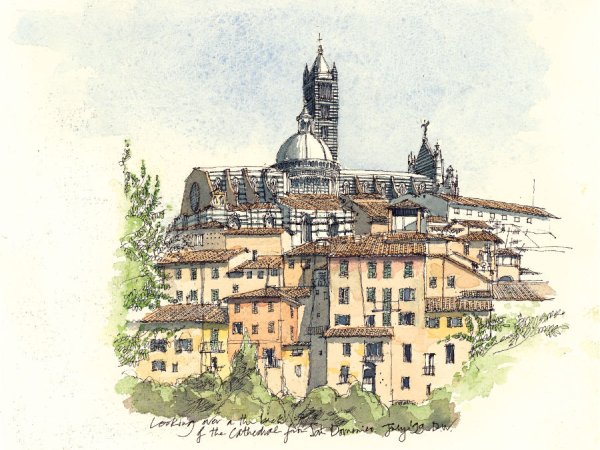 Siena Cathedral from San Domenico | I love this view of the Cathedral in Siena from close to the large church of San Domenico