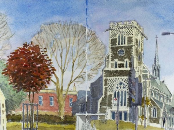 St John the Baptist | This beautiful old church sits at the squeeze, where the North Road is pinched as it goes into High Barnet